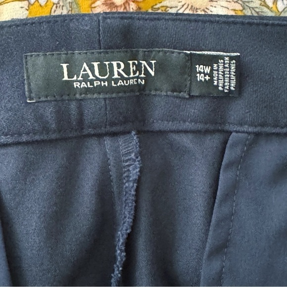 Lauren Ralph Lauren navy blue ankle trouser pants straight leg plus size 14 NWT - Picture 7 of 10